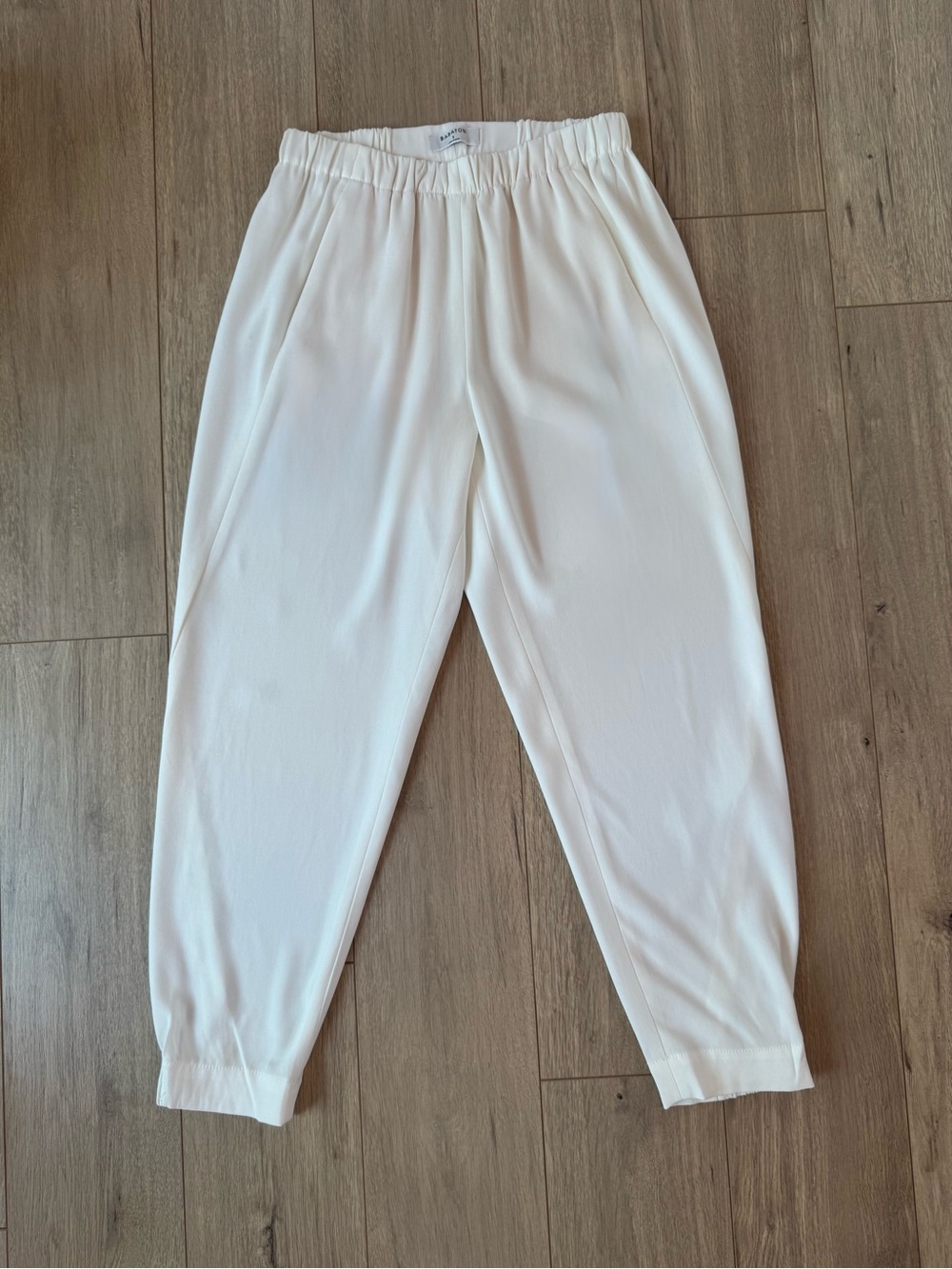Babaton Cream Elastic-Waist Tapered Joggers